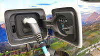 E-Carsharing in Stadt und Landkreis Rosenheim: Ladung eines BMW i3 in Oberaudorf. Foto: Olaf Konstantin Krueger